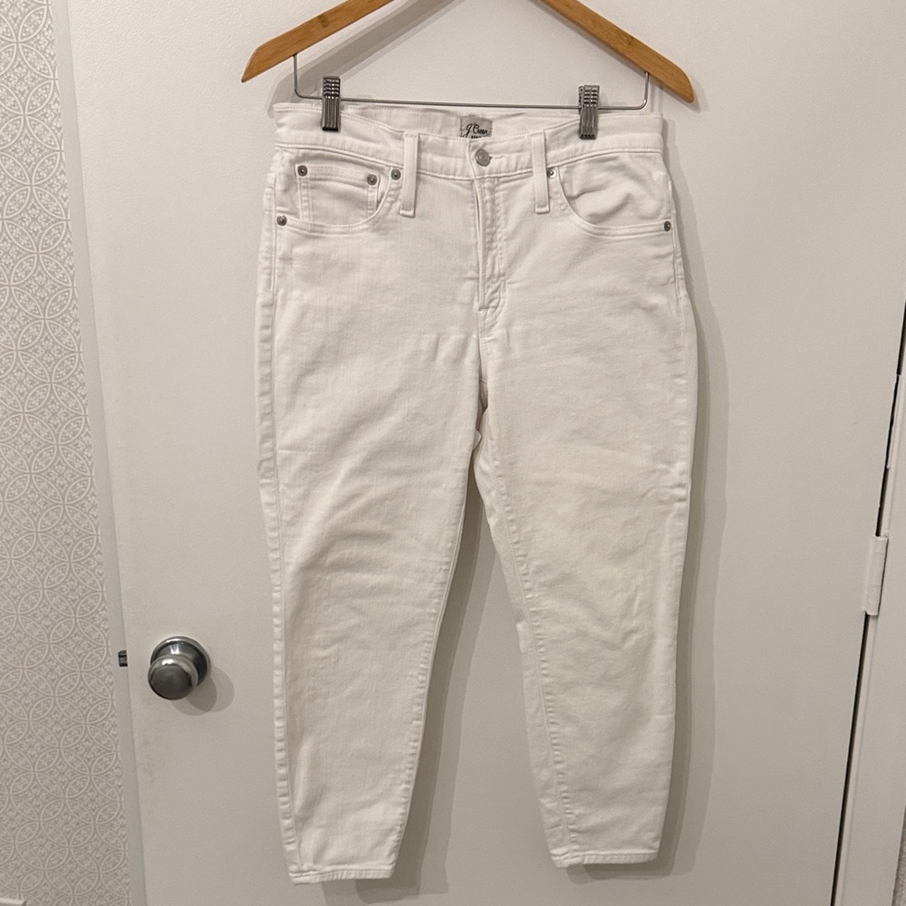 J. Crew Cream Ankle Jeans